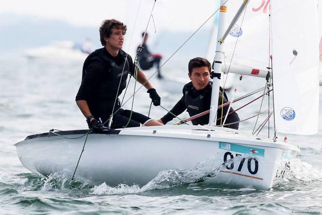 Diogo Pereira and Manuel Macedo (POR) - 2014 420 World Championship © Christian Beeck